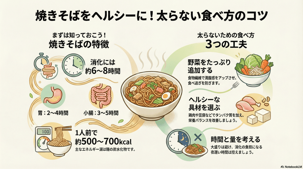 【やきそばが消化するまでの時間は？】